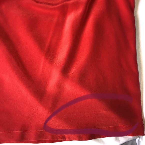 JCrew Off The Shoulder Orange 100% Silk Top With Straps & Frills Size 8 - Picture 12 of 16